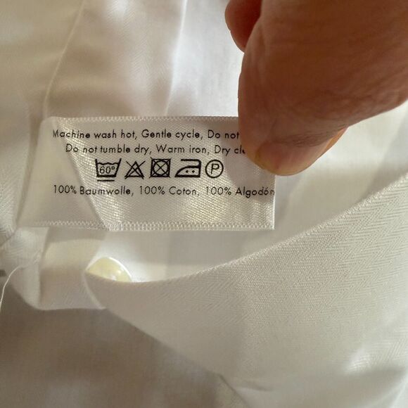 Eton White Made-to-Measure Dress Shirt 100% Cotton Size L/X Career Formal Luxury - Picture 7 of 12